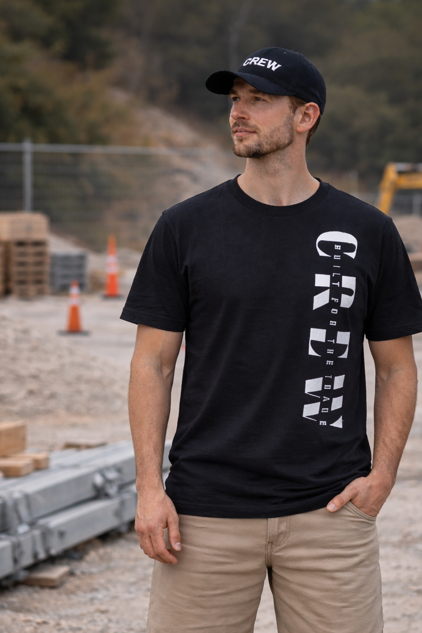 work t-shirt, tradie work tee, stretch work t-shirt, durable workwear t-shirt, construction work clothing, polyester cotton spandex work tee