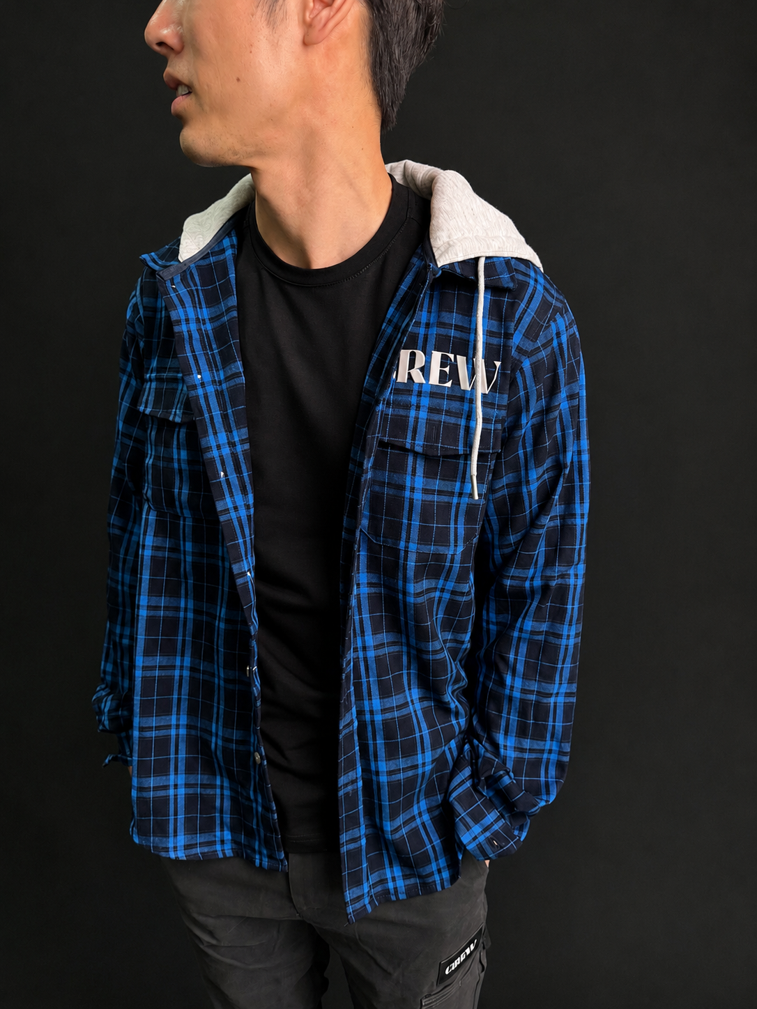 Flannel work shirt hoodie tradie work shirt Aussie tradie